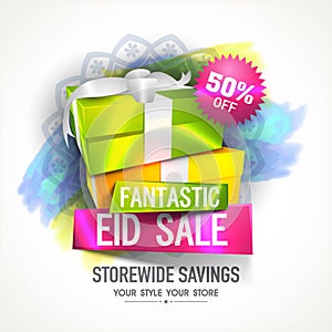 Eid Sale Poster or Sale Banner.