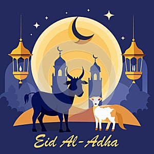 Eid Ul Adha Dinner: Sharing Blessings with Loved Ones vector illustration