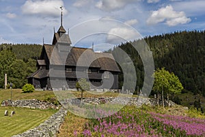 The Eidsborg Stave Church in Tokke, Vestfold and Telemark county, Norway