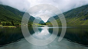 Eidsvatnet lake and reflection