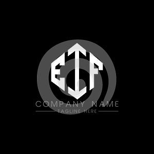 EIF letter logo design with polygon shape. EIF polygon and cube shape logo design. EIF hexagon vector logo template white and