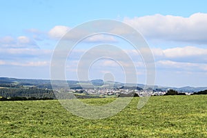 Eifel landscape with villages near Blankenheim