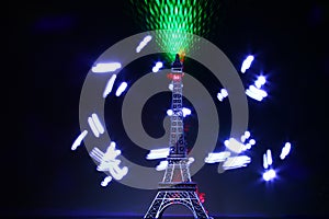 Eifel tower, light paint technics