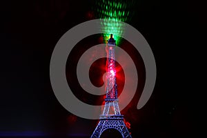 Eifel tower, light paint technics