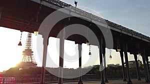 Eiffel tour over Seine river