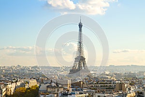 Eiffel tour and Paris cityscape