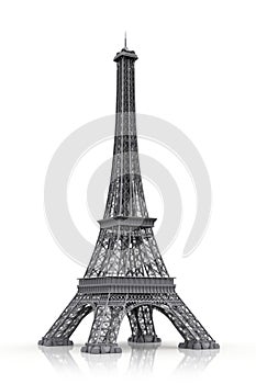 Eiffel tower in 3D icon photo