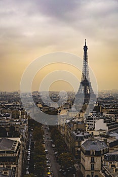 Eiffel tower from arc de triomphe photo