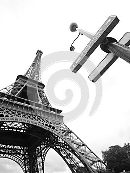 Eiffel tower from below, Paris