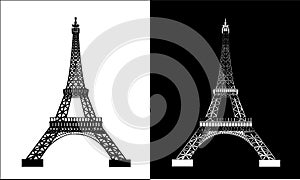 Eiffel Tower Black Silhouette