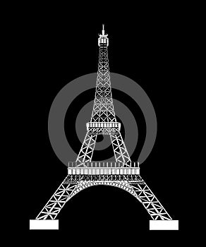 Eiffel Tower Black Silhouette