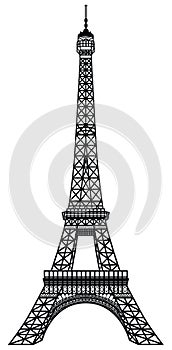 Eiffel Tower Black Silhouette photo