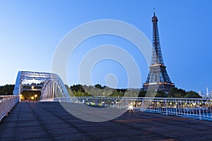 Eiffel tower at blue hour