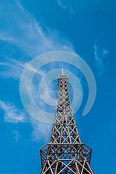 Eiffel Tower and blue sky