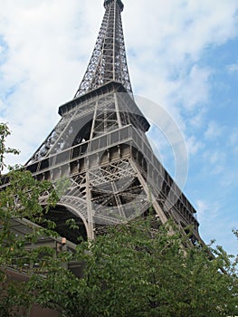 Eiffel Tower with Blue Sky