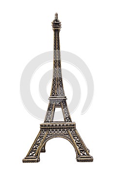 Eiffel Tower Brass Statue photo