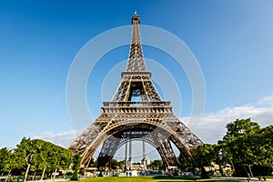 Eiffel Tower and Champ de Mars in Paris