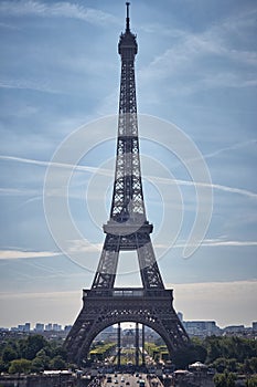 Eiffel tower on a clear day