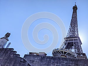 Eiffel tower close view, France