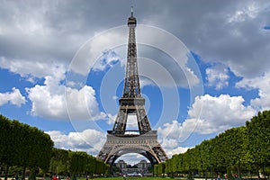 Eiffel tower clouds