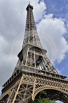 Eiffel Tower without filter, Paris France. Honeymoon, iron.