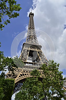 Eiffel Tower without filter, Paris France. Honeymoon, iron.