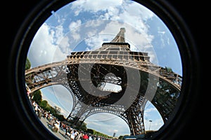 Eiffel tower fisheye