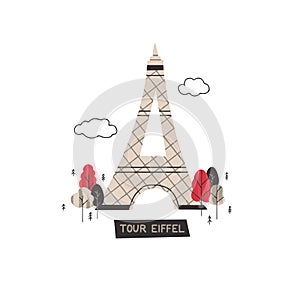 Eiffel Tower. French architecture concept