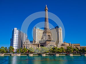 Eiffel Tower half sized replica in Las Vegas, Nevada, United States of America.