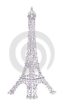 Eiffel Tower halftone illustration