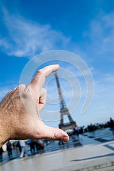 Eiffel tower hand