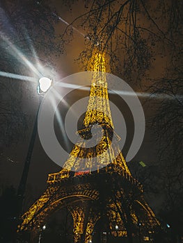 Eiffel tower in the lantern light