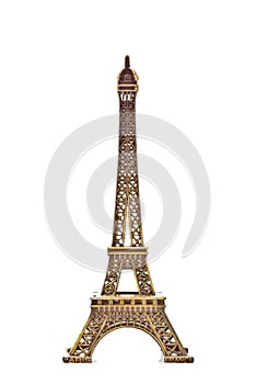 Eiffel tower model on white background 2
