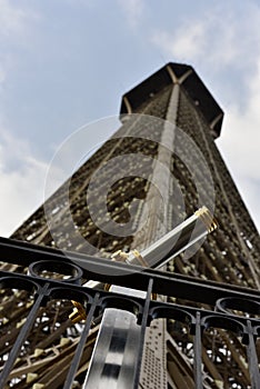 The eiffel tower in Paris.