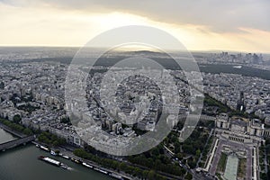 The eiffel tower in Paris.