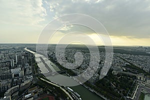 The eiffel tower in Paris.