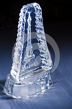 The Eiffel Tower in Paris is encased in glass