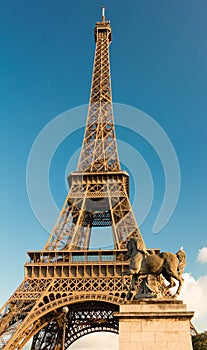 The Eiffel tower , Paris, France.