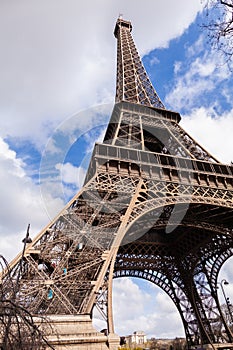 Eiffel Tower in Paris France, Famous Tourism Landmark