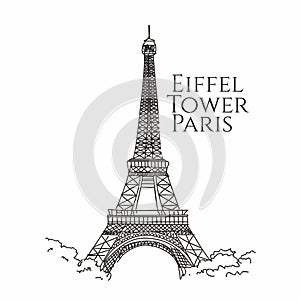 Eiffel tower Paris France sketch