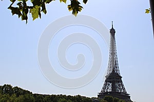 Eiffel tower in Paris France in a sunny day