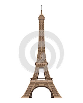 Eiffel Tower, Paris, France. Vector illustration.