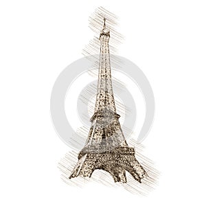 La Torre Parigi Francia antico disegno stile 