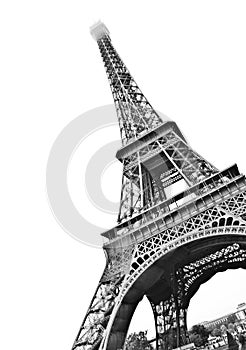 Eiffel Tower of Paris isolated on white