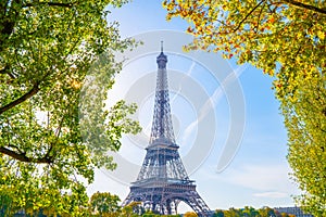 Eiffel tower in Paris landscape