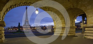 The Eiffel tower at Paris from the river Seine in morning