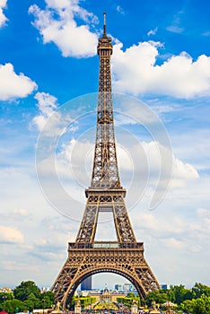 Eiffel tower in Paris in summer