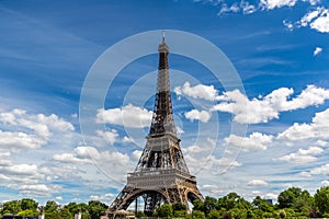 Eiffel Tower in Paris in a summer day, France