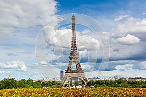 Eiffel Tower in Paris in a summer day, France