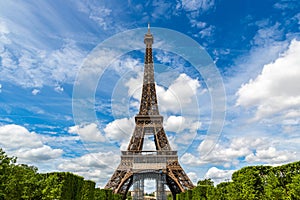 Eiffel Tower in Paris in a summer day, France